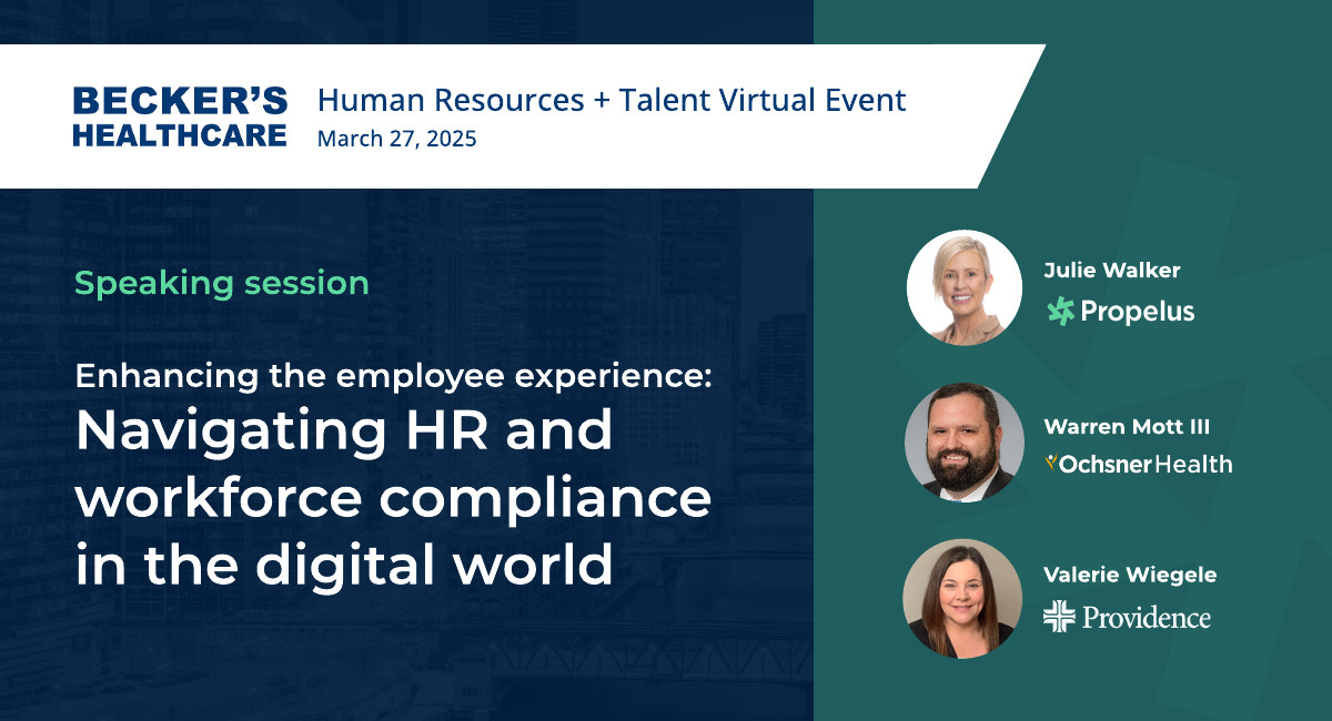 Becker's Healthcare virtual event poster