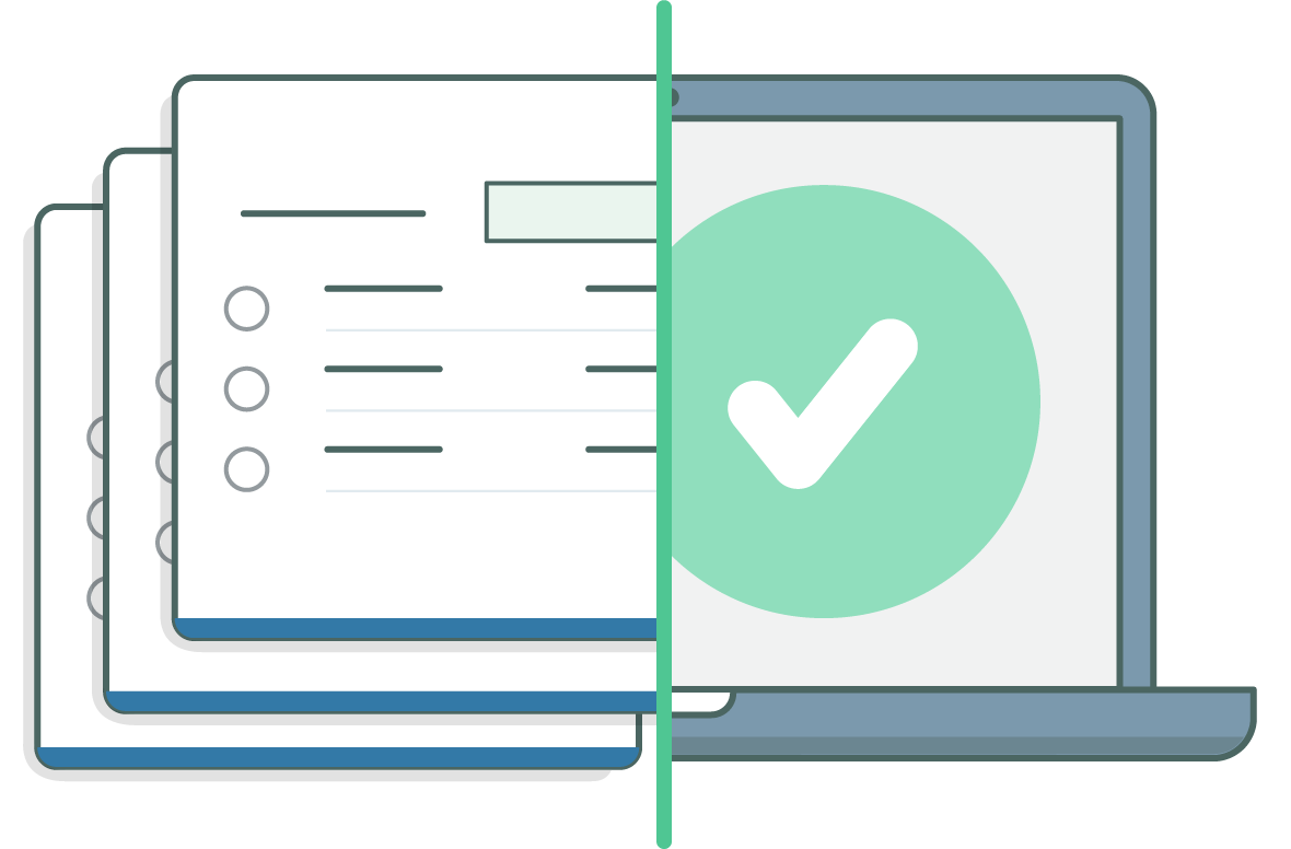 UI dashboard on a computer