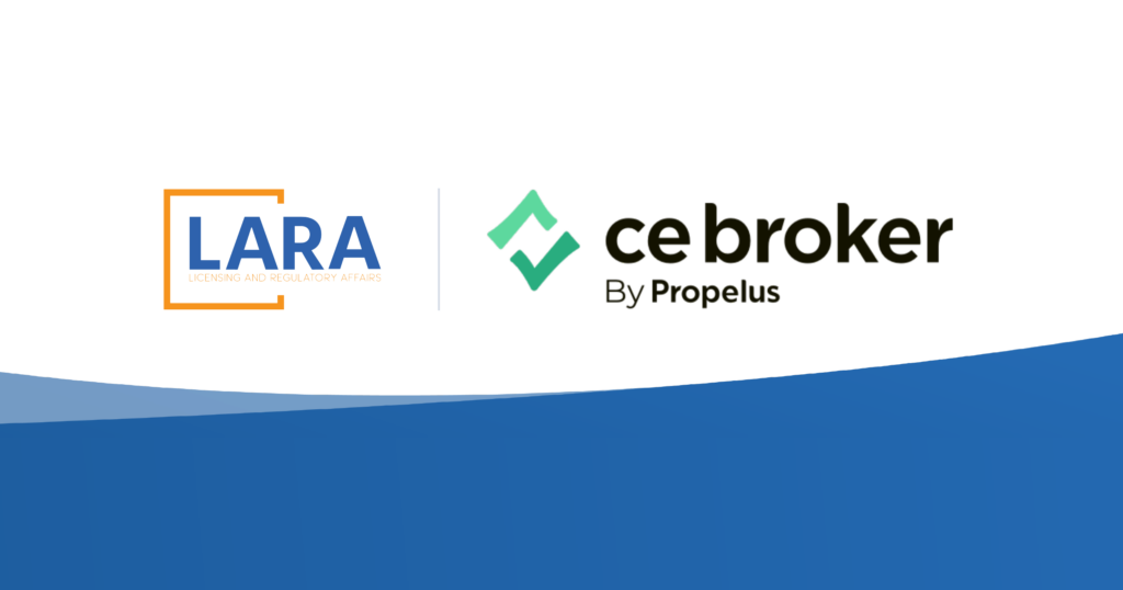 C E Broker by Propelus and LARA logo