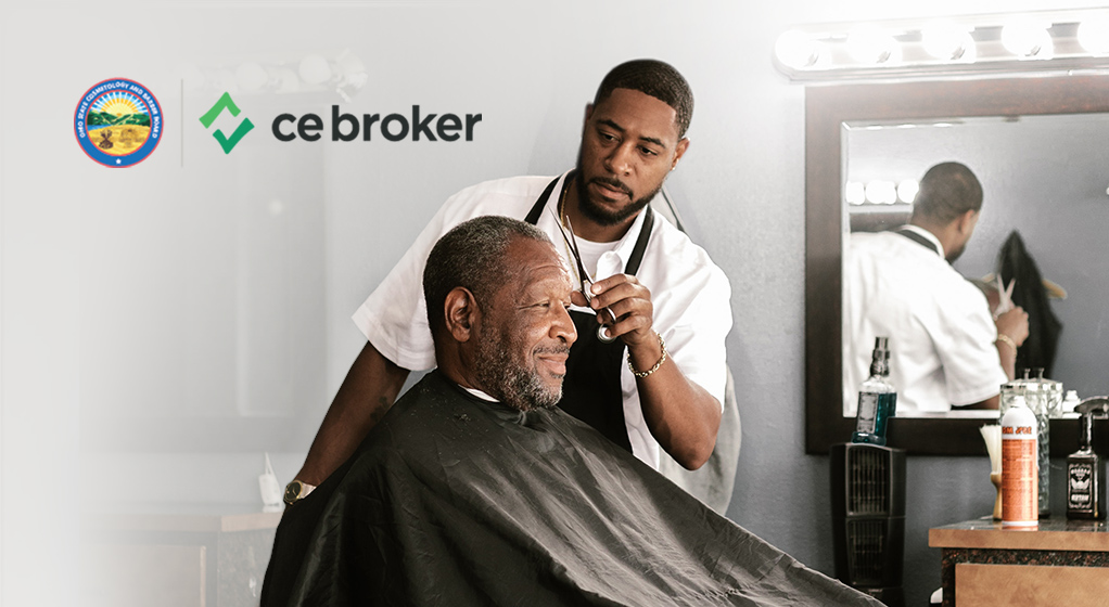 Barber giving a haircut