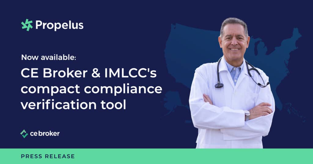 CE Broker by Propelus and Interstate Medical Licensure Compact Commission